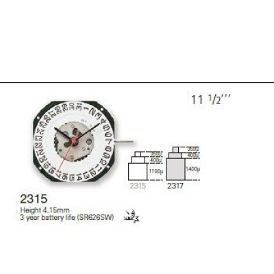 MIYOTA 2315 - CALENDÁRIO 6H