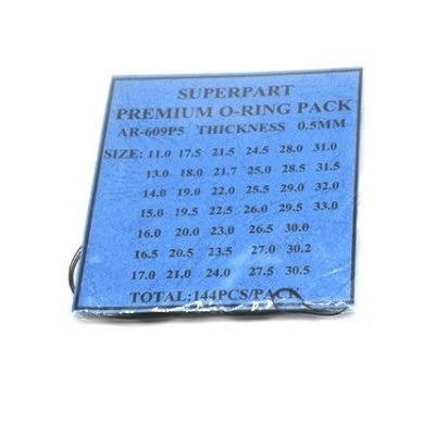 SORTIDO DE VEDANTES REDONDOS – ESPESSURA 0,5MM E DIAMETRO 11 A 30MM – 144PCS