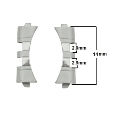 PAR DE TERMINAIS CURVOS - FUROS 2,9MM