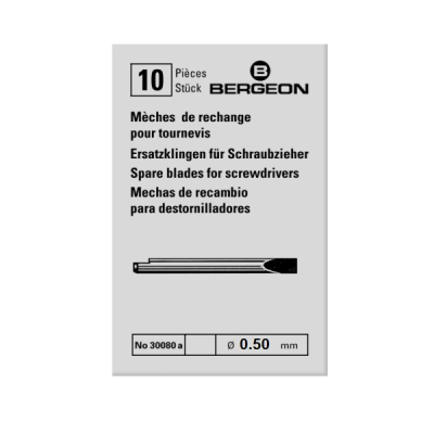 CONJUNTO DE 10 PONTAS PLANAS - BERGEON 30080-A