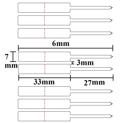 ETIQUETAS BRANCAS - 6,00X0,70CM
