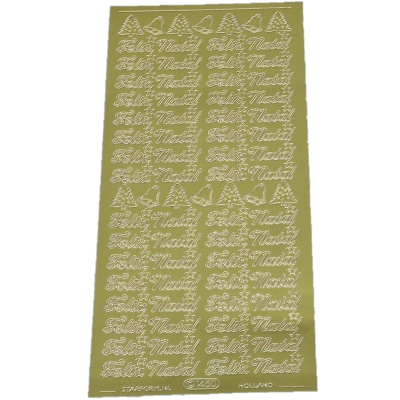 ETIQUETAS LASER “FELIZ NATAL” DOURADAS