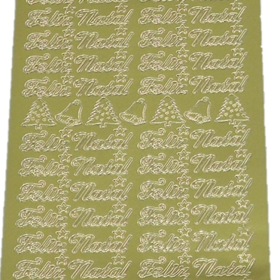 ETIQUETAS LASER “FELIZ NATAL” DOURADAS
