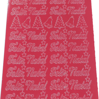 ETIQUETAS LASER “FELIZ NATAL” VERMELHAS