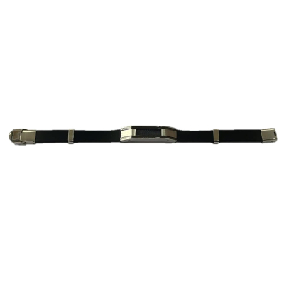 PULSEIRA PRETA COM APLICAÇÕES EM AÇO – A1799-2