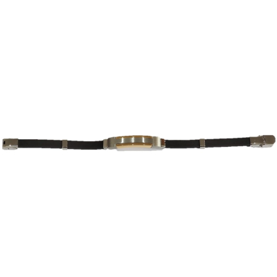 PULSEIRA PRETA COM APLICAÇÕES BICOLOR EM AÇO – D1799-2