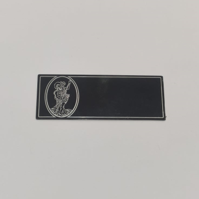 CHAPA COM SANTO – PRETO – 8X3CM