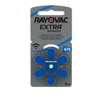 RAYOVAC EXTRA 675 - PR44 - blister de 6 pilhas