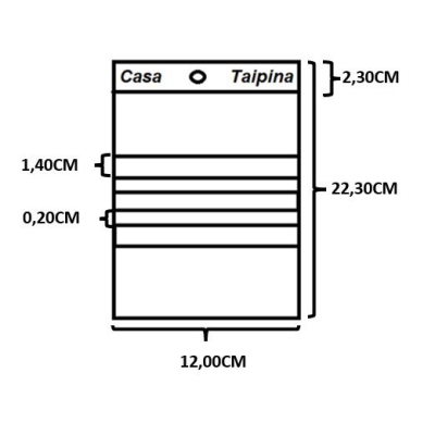 SACOS ZIP 3 BARRAS - 22X12CM