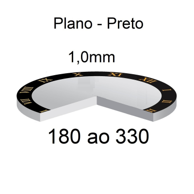 Plano com bisel preto