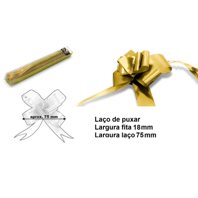 LAÇO DE PUXAR DOURADO LISO