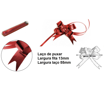 LAÇO DE PUXAR VERMELHO MARTELADO