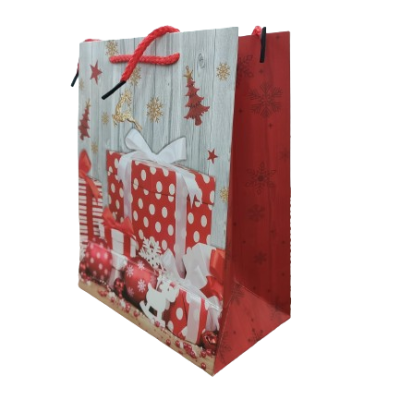 SACOS DE NATAL - VERMELHOS - 18X10X23CM (12PCS)