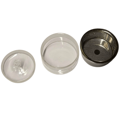 BENZINEIRA EM CRISTAL COM CESTO DE INOX - CT7956-C