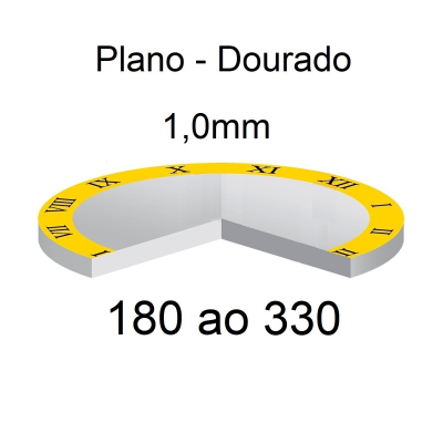 Plano com bisel dourado