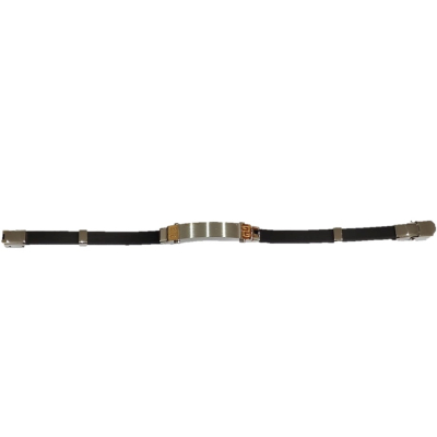 PULSEIRA PRETA COM APLICAÇÕES BICOLOR EM AÇO – D1799-4